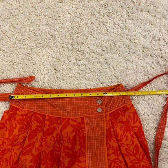 Bayo Women's Tie Waist Wrap Skirt. Orange. SZ 31 (Medium). Bright. Streetwear - Picture 7 of 9